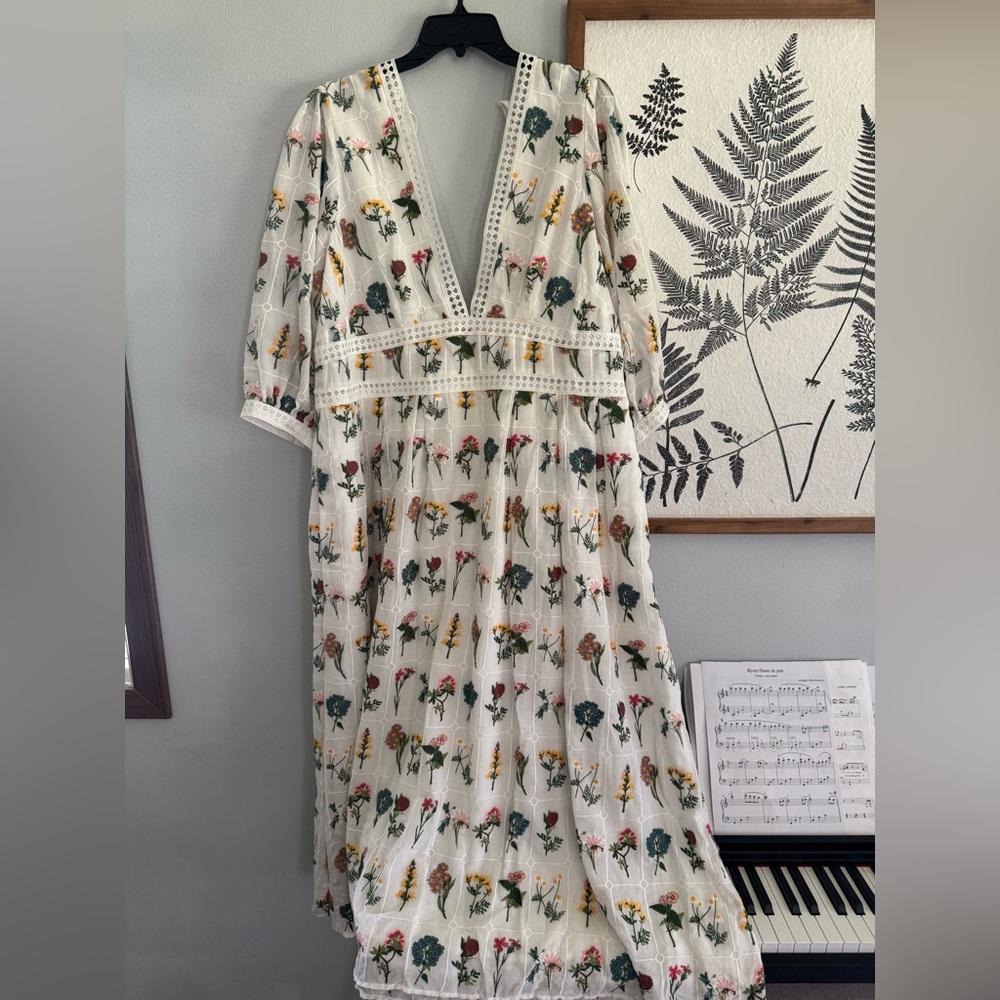 Anthropologie Carla Embroidered Maxi Dress - Picture 2 of 6